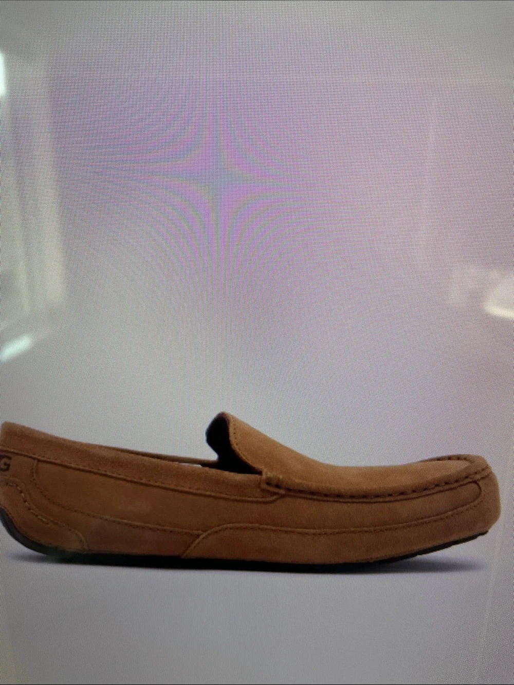 NWT UGG Alder Faux Shearing Lined Men's Suede Slip-On Loafer in Chestnut
